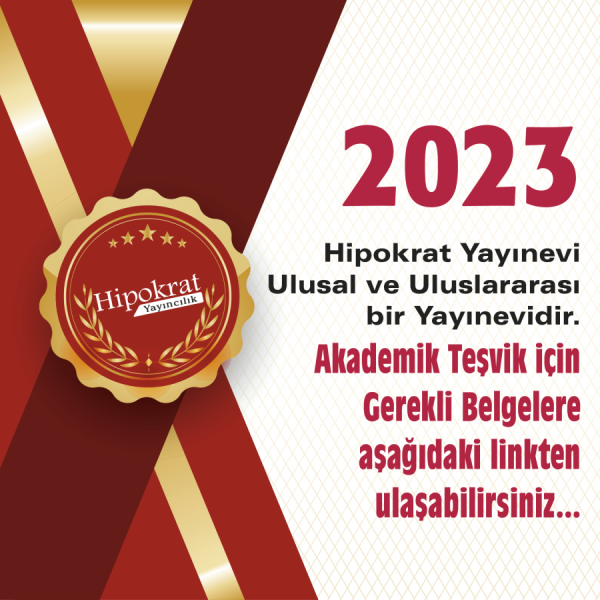 2023 - HİPOKRAT YAYINEVİ ULUSAL VE ULUSLARARASI BİR YAYINEVİDİR